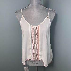 FOREVER 21 embroidered spaghetti strap tank top women’s size medium summer boho